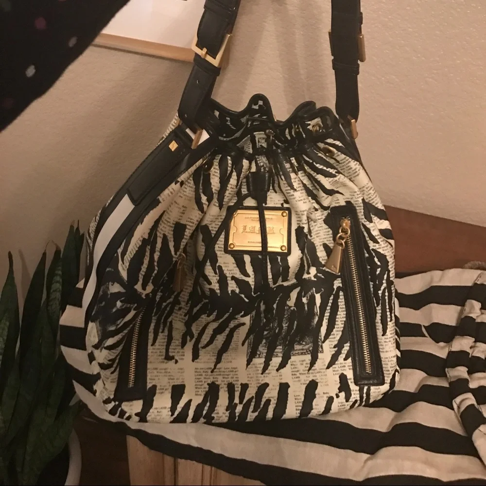 L.A.M.B animal newspaper print tote - Picture 7 of 7